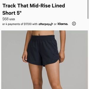 Lululemon - Track That 5 Inch Shorts